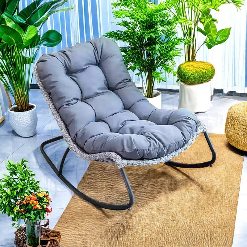 Chaise berçante Elegant, Bleu