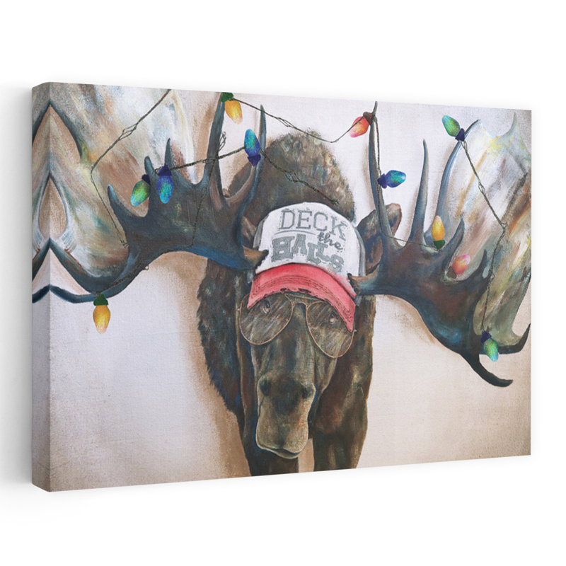 Deck, The Halls Moose, art forestier contemporain, H 24 po x l 16 po