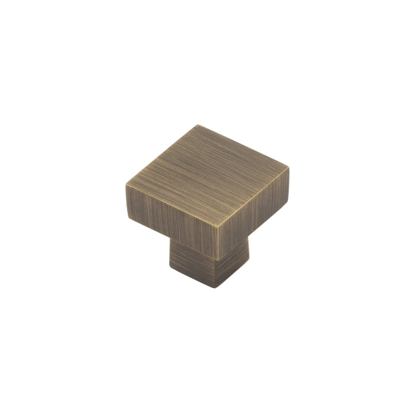 Trafalgar 30mm Length Square Knob, Antique Bronze