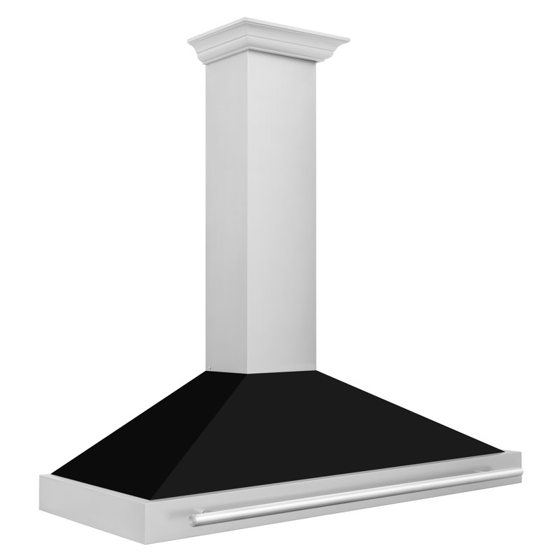 48" 400 CFM Ducted Wall Mount Range Hood, Black Matte