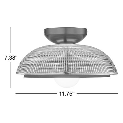 Duley Glass Metal Flush Mount