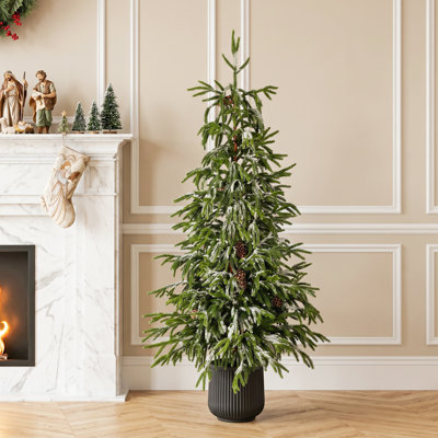 Pin artificiel de Noël 3 pi givré avec pommes de pin Norfolk