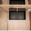 Lavabo de salle de bain mural à surface flottante avec drain dissimulé 24 po Juniper - Noir-67247470