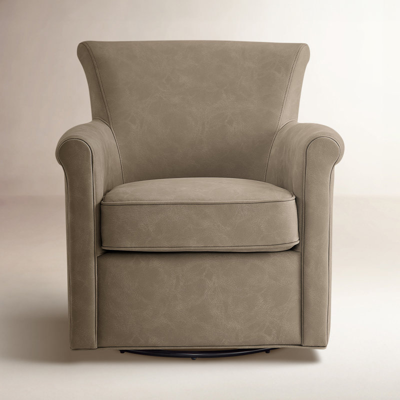 Belmont Vegan Leather Swivel Accent Chair, Willow