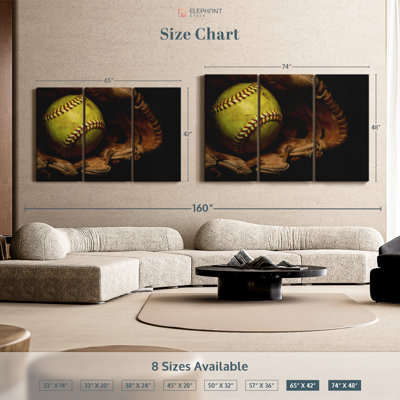 Sport «Classic Softball Canvas Print» sur