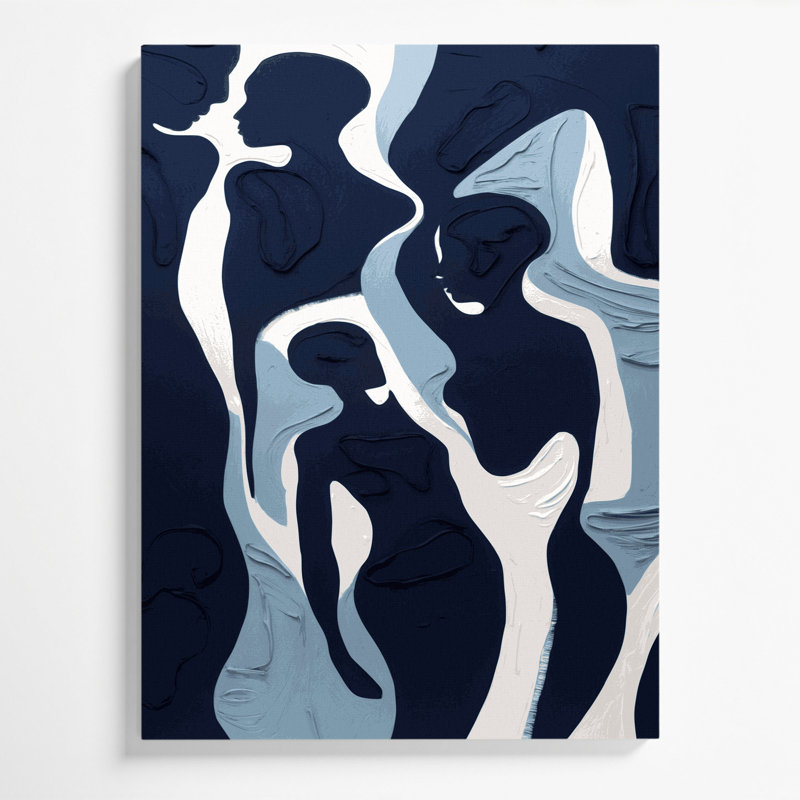 Abstrait art figuratif sur toile 1 gris, H 18 po x l 12 po