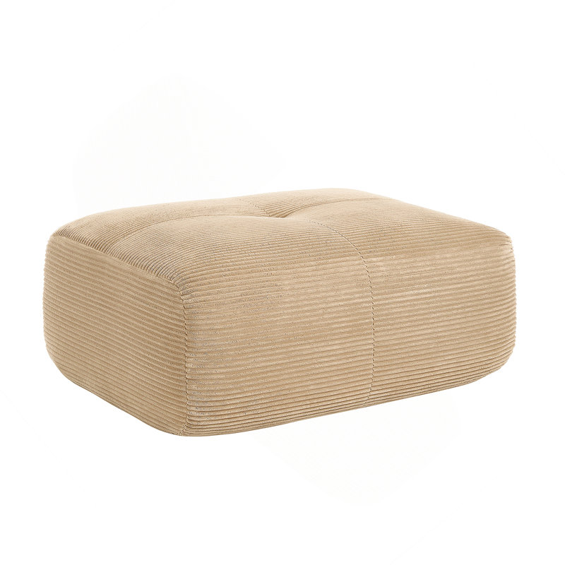 Rectangle Upholstered Ottoman For Indoor, Camel