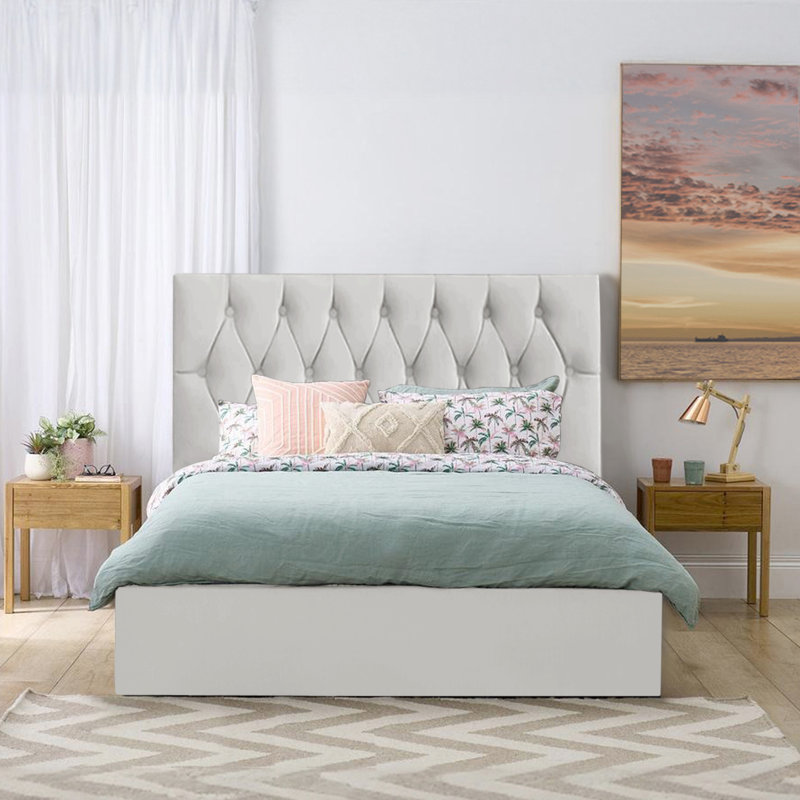 Ayliana storage Bed, Silver, Small Double (4')