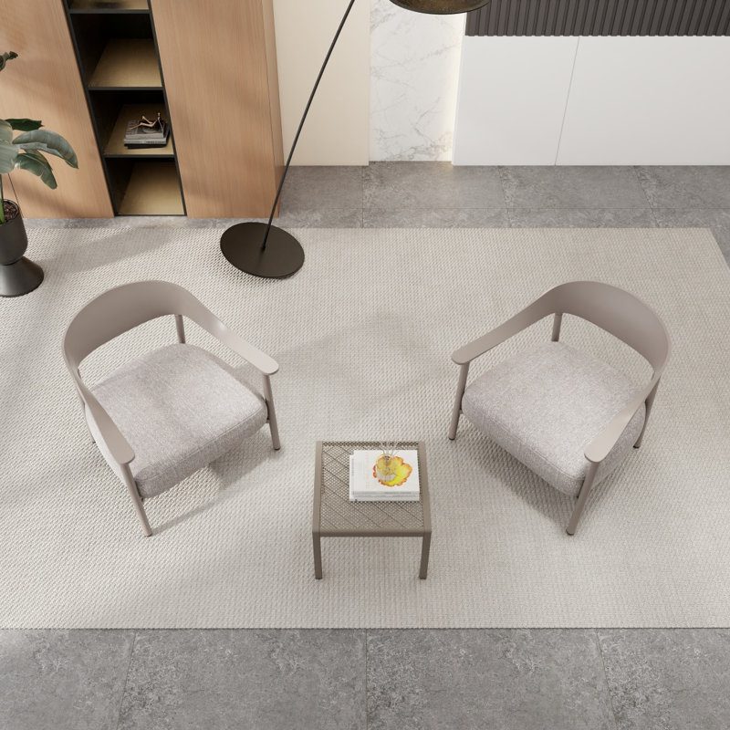 Ensemble de chaises d'appoint 2 pièces Modern, Gris chaleureux