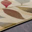 Tapis rouge foncé / brun foncé à motif floral Feagin-111701149