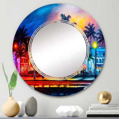 Orith Miami Beach Holidays II - Miroir mural City Miami