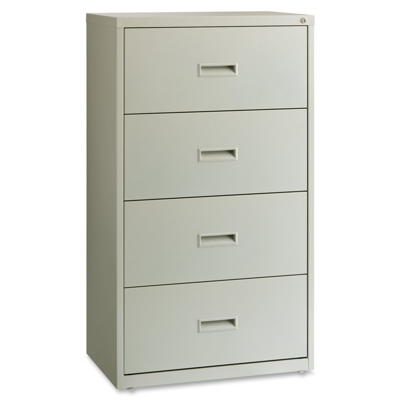 30'' Wide 4 -Drawer Steel File Cabinet, Light Gray