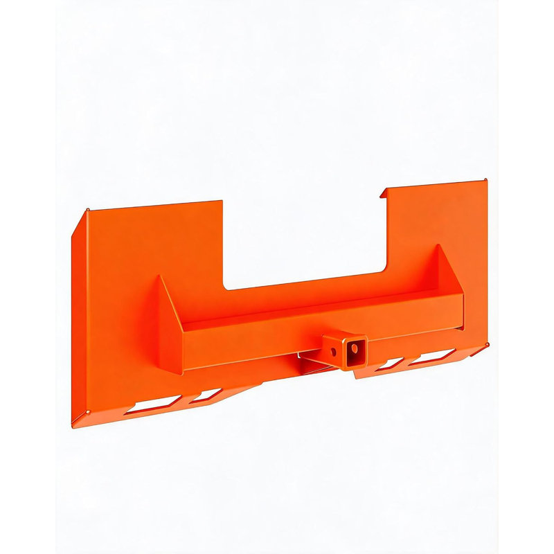 Plaque de fixation 1/4 de pouce avec attelage de remorque amovible de 2 po Plaque de fixation universelle à fixation rapide Acier thermolaqué résistant à la rouille Convient aux tracteurs compacts Kubota Orange