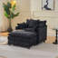 Fauteuil d'appoint rembourré en chenille de 39,4 po avec repose-pieds, fauteuil de lecture pour chambre à coucher 39,4 po-121227135