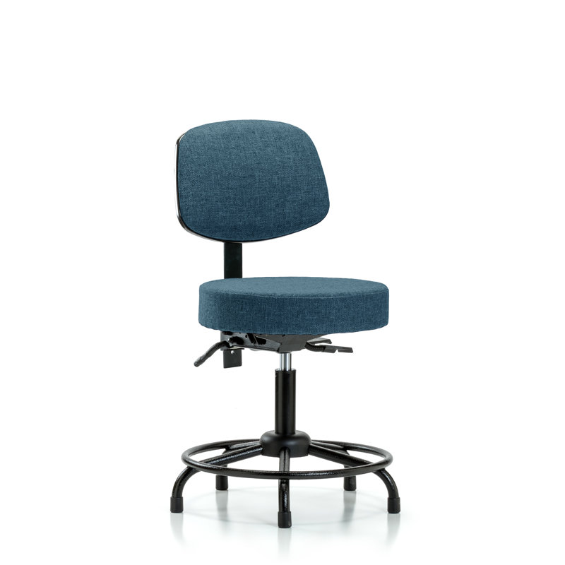 Tabouret de laboratoire Sophie, 38,25 po, Bleu, Patins