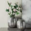 Vase en aluminium 10,5 x 10,5 x 13 po, stries argentées-635927267