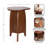 Kanna Wavy Round Mango Wood Side Table-1888188797