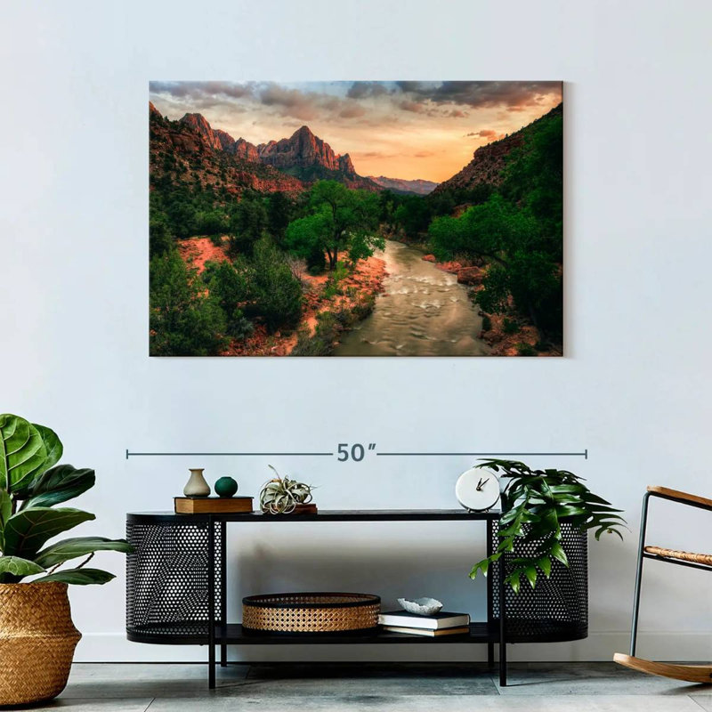Alvord, coucher de soleil à la rivière Vierge, H 30 po x l 45 po