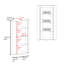 Vitrine Ruffin, 1 porte, 4 tablettes, blanc