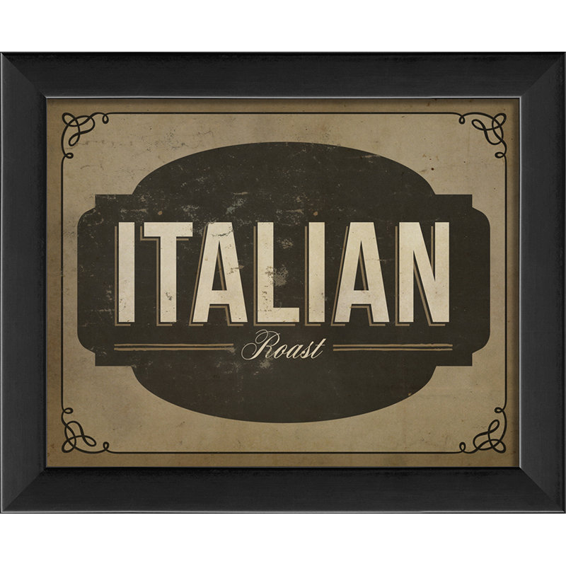 "café italien" , art textuel encadré