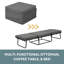 Repose-pieds cocktail carré pliant de 28,5 po de largeur Ahziyah-31230551