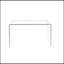 Console en verre, console en verre trempé transparent avec bureaux à bords arrondis, table de canapé