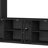 4-Piece Modern Entertainment Center Wall Unit With Bookshelves, All-In-1 Large TV Stand With Tempered Glass Door For Tvs Up To 80", 92Inch Media Console With Adjustable Shelves For Living Room, Black-1527682615