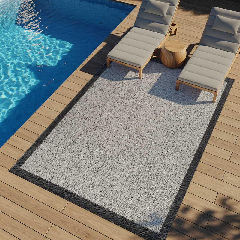 Marmarth Indoor & Outdoor Boho Rug Ivory/Grey, Rectangle 80 x 150cm