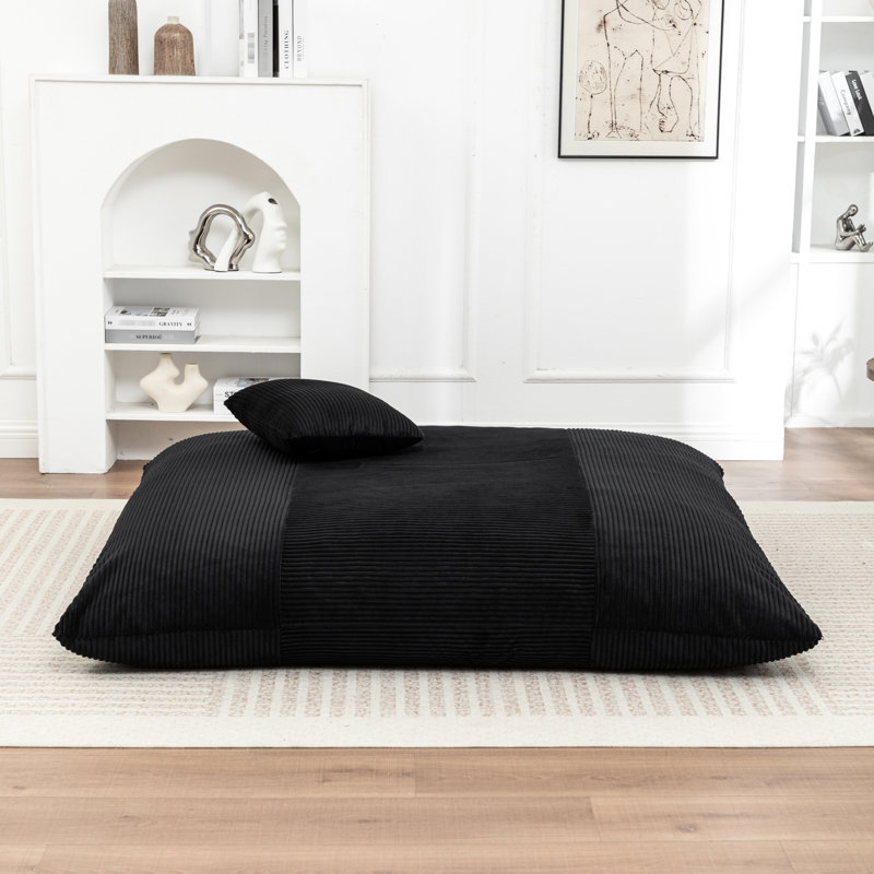 Fauteuil à billes pour le plancher, chaise longue confortable, balcons, balcons, espaces de loisirs, housse amovible, velours côtelé, espaces de vie primaires épais, chaleur