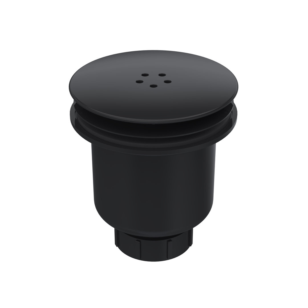 Nuie Straight Shower Tray Waste Bottom Outlet - Black, Black - Image 6