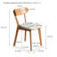 Chaise de salle à manger en chêne massif, bords arrondis, surface de chaise confortable et facile à nettoyer et housses de coussin incurvées
