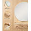 Miroir circulaire avec tablette Boho