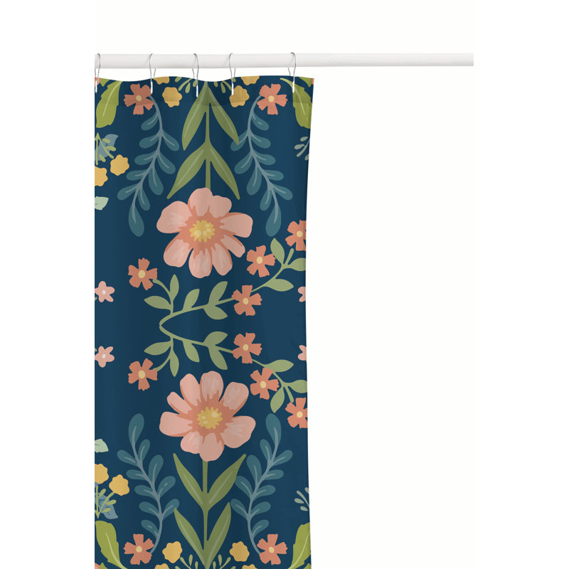 Cecelia Ultra-Thin Lightweight Shower Curtain, Blue