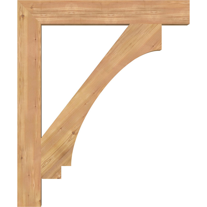 H 5,5 po x l 40 po x Support en bois / corbeau, Cèdre rouge, H 48 po x l 5,5 po x P 40 po