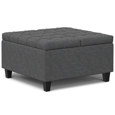 Harrison Small Square Coffee Table Storage Ottoman