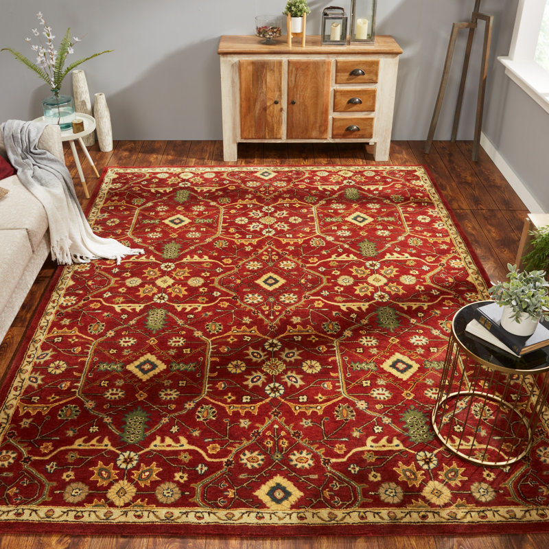 Tapis oriental en laine touffeté à la main Steffan, Rectangle 3 pi 6 po x 5 pi 6 po