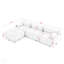 Canapé modulaire modulaire, conception capitonnée à boutons et combinaison de bricolage, canapé en L avec repose-pieds réversible pour des espaces de vie polyvalents
