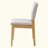 Upholstered Stackable Dining Chairs Set of 2 - Linen Fabric Seat, Frame, Rustic Modern Kitchen & Dining Room Chairs-673437103-673437097