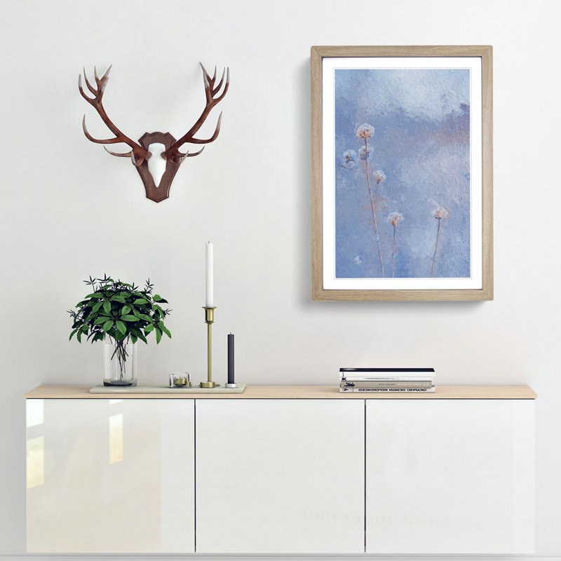 View of the Wild Flowers - Picture Frame Painting Print, 48cm H x 36cm W x 2cm D, Oak Framed