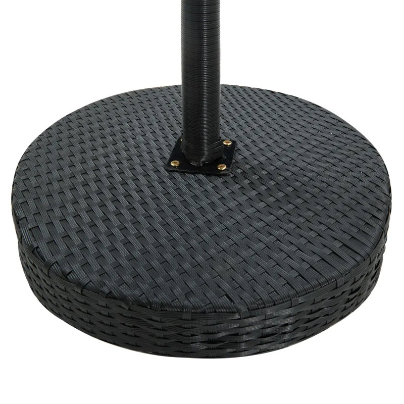 Garden Bar Set with Cushions Patio, Black