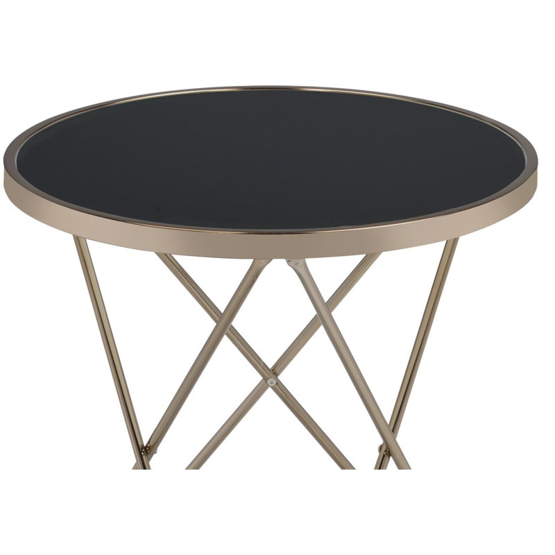 Table de bout 1Pc, Noir transparent