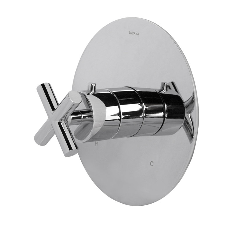 Cigno Built-in Faucet Trim Thermostatic Valve, Polished Chrome