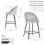 Upholstered Counter Stool with Metal Frame-1703929141
