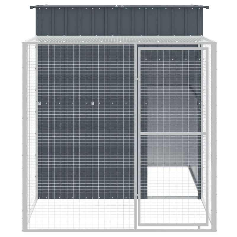 Dundre Chicken Coop with Chicken Run, Anthracite