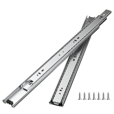 Glaciers de tiroir, 45,7 cm (18 po), 10 paires, à extension complète, à roulement à billes, capacité de charge de 45 kg (100 lb), glissières latérales robustes pour tiroirs de commode, glissières de tiroir pour le remplacement de tiroirs de cuisine à faire soi-même