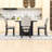 Dining Table Set with 4 Upholstered Chairs