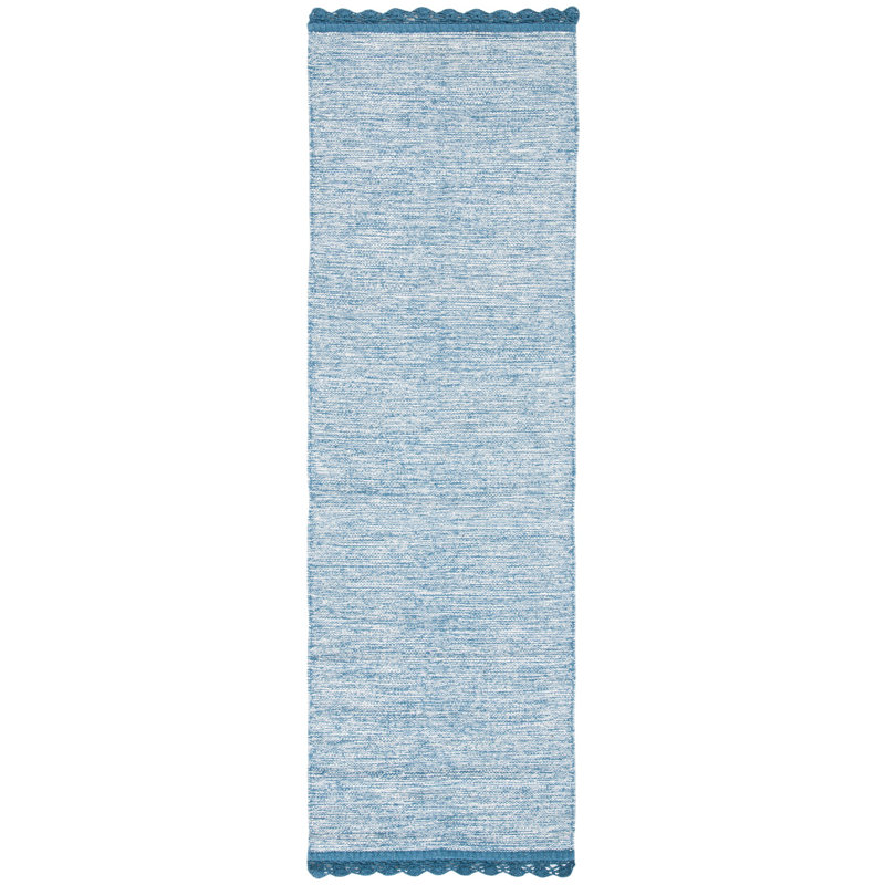 Mohnton Hand Woven Cotton Solid Color Rug, Runner 2'3" x 7'