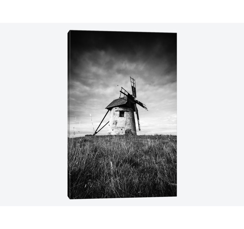 «Windmill», reproduction de photo sur toile, H 18 po x l 12 po x P 1,5 po, Toile tendue, Pas de tapis
