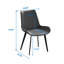 Chaise de salle à manger moderne avec pieds en métal et revêtement en similicuir, confortable et élégante pour tout salon-109201416-159571638