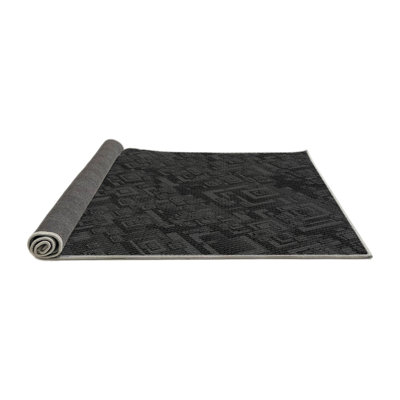 Tapis de zone noire à motifs